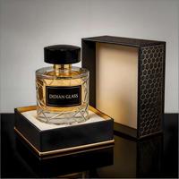 Flacon de parfum rond de 100 ml du fabricant d'origine, flacon de parfum de luxe vide de 50 ml avec couvercle noir