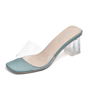 Nuovi <span class=keywords><strong>Sandali</strong></span> Estivi con <span class=keywords><strong>Tacco</strong></span> Grosso e Trasparente per Resort Balneari, <span class=keywords><strong>Sandali</strong></span> da Donna Stile Fatato con <span class=keywords><strong>Tacco</strong></span> Alto - Product Image 3