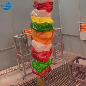 Escultura de Hongo de Fibra de Vidrio Pintada a Mano, Colorida y Divertida, para Fotografía Comercial y Exhibiciones en Zonas de Comida - Product Image 3