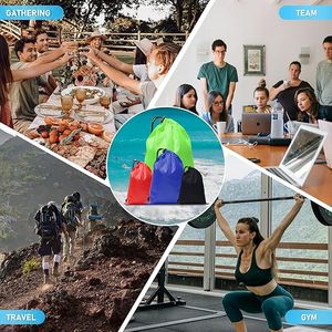 Bolsa Impermeable Personalizada con Cordón, Bolsa de Nailon, Bolsa Deportiva para Gimnasio, Viajes, Senderismo y Compras - Product Image 5