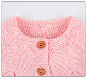 Ivy10525A Suéter Cárdigan de Color Sólido para Niñas Pequeñas Otoño Invierno 2019, Cárdigan de Punto con Patrón Liso para Bebés Princesas - Product Image 5