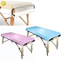 Huajie jetable Non-tissé étanche ajusté Table de Massage drap de lit Spa modèle hôpital utilisation hygiénique et taie d'oreiller ensembles 180x80cm