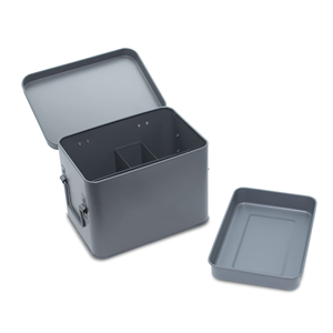Organisateur de premiers secours personnalisé, boîte de rangement médicale et métallique pour premiers secours avec compartiments et poignée latérale - Product Image 1