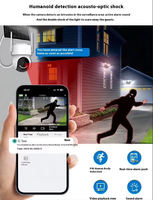Caméra de sécurité solaire NKIWI 4G ICsee, enregistrement 24h/24, vision nocturne 24h/24, batterie intégrée, suivi automatique, carte mémoire cloud