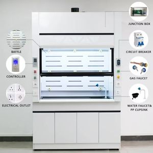 Laboratoriummeubilair, chemisch bestendige, op de vloer gemonteerde laboratoriumafzuigkasten, hogere apparatuur en installaties - Product Image 1