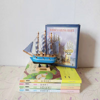 Vente chaude Bateau artisanal en bois avec logo personnalisé Décoration Bateau à voile en bois