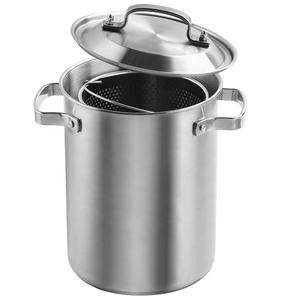 Vente flash : panier de cuisson en acier inoxydable de 22 cm de haut, compatible induction, multifonctionnel, <span class=keywords><strong>pour</strong></span> <span class=keywords><strong>asperges</strong></span>, friteuse, cuisinière à gaz, fait en métal - Product Image 1