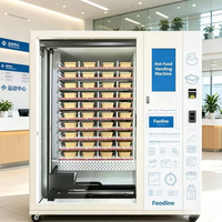 Distributeur automatique de nourriture chaude en acier inoxydable commercial avec écran tactile intelligent et paiement