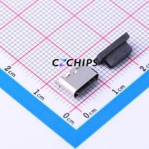 BTC-TC6T-55 USB Connector Through hole Component (THT) Connector Type-C Female Through Hole 6P - Product Image 1