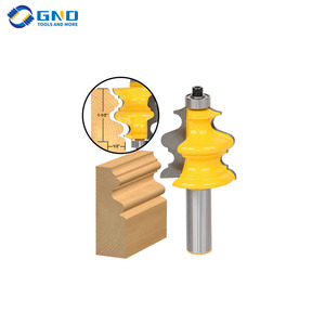 Cortador de fresado de cuentas y <span class=keywords><strong>flauta</strong></span> <span class=keywords><strong>Triple</strong></span>, cortador de brocas de enrutador de moldeo grande, cuchillo para puerta de armario para trabajo de madera, 5 uds. - Product Image 6