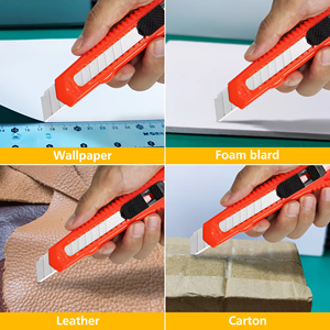 Fournisseur d'usine, lames de couteau utilitaire de 18 mm de couleur personnalisée avec manche entièrement en plastique ABS - Product Image 3