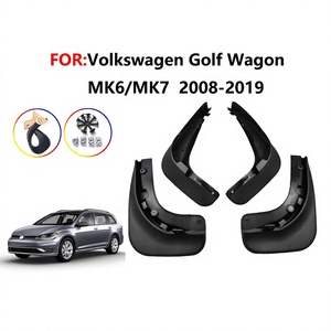 แผ่นกันโคลนรถยนต์สำหรับ Volkswagen Golf Variant Mk6 Mk7 ปี 2009-2020 ทำจากพลาสติกสีดำ - Product Image 4