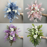 Accessoires de mariage, fleurs artificielles, décorations de fiançailles, accents floraux suspendus, arches de fleurs artificielles, toile de fond de lieu de mariage, coin mural