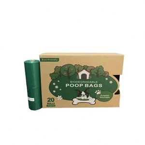 Eco Friendly Fully <b>Compostable</b> Disposable Poo <b>Bag</b> Dog Trash <b>Bag</b> Customized Pet Biodegradable Dog Poop <b>Bag</b> - Product Image 1