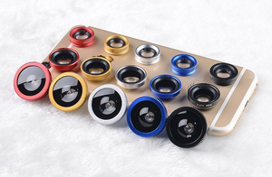 Kit de Lentes 3 en 1 para Celular con Clip Universal, Gran Angular de 180°, <span class=keywords><strong>Ojo</strong></span> de <span class=keywords><strong>Pez</strong></span> y Zoom Macro 0.67X para Fotografía Profesional - Product Image 2
