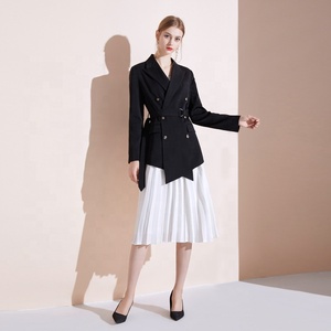 Stile autunno e inverno nuovo giacca da <span class=keywords><strong>donna</strong></span> da ufficio foderata a triplo petto retrò <span class=keywords><strong>con</strong></span> risvolto caldo <span class=keywords><strong>Blazer</strong></span> Slim Fit <span class=keywords><strong>con</strong></span> <span class=keywords><strong>cintura</strong></span> - Product Image 5