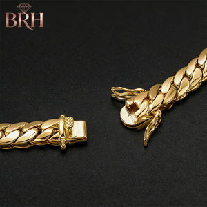 Collar de Cadena de Acero Inoxidable Chapado en Oro, 6 mm, 8.8 mm, 9.6 mm, Collar Cubano de Acero Inoxidable Estilo Hip-hop - Product Image 6