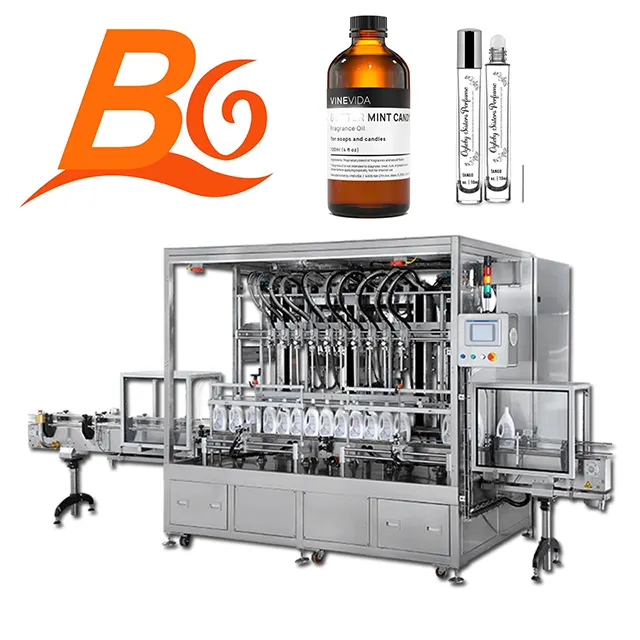ماكينة التعبئة السائل BG الأوتوماتيكية للفوهات المزدوجة 10 مل 100 مل للكيسات من الصابون والعطور