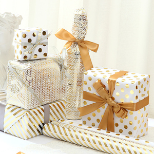 Vente en gros de 80g de papier d'art pour anniversaire de la Saint-Valentin 43*300cm rouleau de papier d'emballage d'emballage pour cadeau de luxe personnalisé - Product Image 2