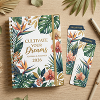 Carnet de notes A5 style estival, agenda vintage, impression personnalisée, papeterie esthétique pour étudiants et fournitures scolaires