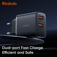 Mcdodo 507 Vente en gros Chargeur mural rapide USB 12W pour Smartphone Double chargeur rapide USB Adaptateur de voyage