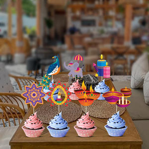 Estilo moderno Diwali Party Cake Decoración Plugin Indian Lantern Festival Modern Cake Toppers - Product Image 5