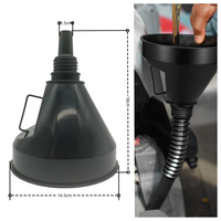 Ensemble de 4 entonnoirs automobiles à large ouverture, entonnoirs à carburant à long col, flexibles, à angle droit, bec détachable, filtre à entonnoir en PP