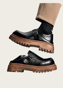 Zapatos formales de otoño para hombre, elegantes y que se pueden usar con calcetines de punta cerrada y medio atados. Zapatos de vestir y Oxfords de cuero para hombre. - Product Image 3