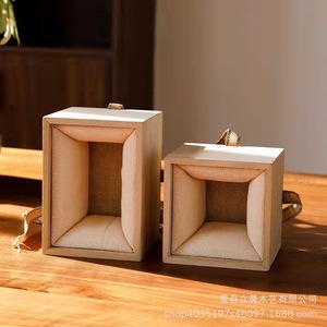 Caja de regalo cuadrada de madera de Paulownia, hecha a mano, de madera maciza, para té, joyería, regalos y artesanías. - Product Image 3
