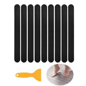 Autocollants adhésifs antidérapants pour baignoire, douche, escaliers, bateaux, avec raclette de qualité supérieure, bandes antidérapantes pour baignoire - Product Image 1