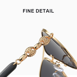 Nueva tendencia de Europa y Estados Unidos Marco grande UV400 Gafas de sol polarizadas para mujer Material de PC negro Gafas de conducción deslumbrantes - Product Image 3