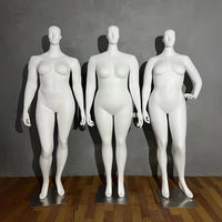 Mannequin féminin grande taille JASMINE avec tête d'œuf en fibre de verre, mannequin corpulent