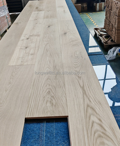 Suelo de Madera de Roble Europeo Sin Acabado, de Fábrica, OEM, Sistema de Clic, Tablas Anchas - Product Image 1