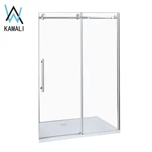 2022 Factory Price Customized Wholesale Frameless Tempered Glass Sliding Shower Door for Hotel, Good Quality Shower Room Cabin