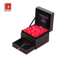 Boîte à bijoux avec logo personnalisé, logo de laque noire, collier de bijoux de luxe, paquet de bijoux, boîtes à bagues personnalisées, boîte à bijoux