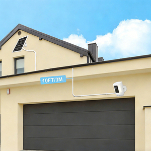 Caméra de sécurité solaire monocristalline 10W, détection de mouvement, suivi automatique, visualisation à distance, extérieur, IP65, caméra de surveillance noire - Product Image 4