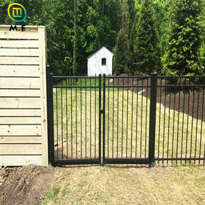 Porte de clôture extérieure en acier galvanisé avec fil de fer barbelé <span class=keywords><strong>PVC</strong></span> écologique et cadre métallique Modèle 3D Accessoire pour portes d'allée à maillons de chaîne - Product Image 3