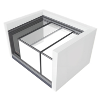 Puits de lumière coulissant électrique en aluminium en forme de L intelligent de fabricant de la Chine pour l'accès de toit de maison résidentielle