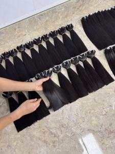 Cheveux humains vietnamiens de qualité supérieure, 100% Remy, naturels, lisses, double trame, cheveux en vrac pour la vente en gros et l'exportation - Product Image 3