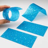 Feuille de celluloid transparente bleue à texture craquelée, film plastique flexible vintage pour l'art, l'artisanat, la décoration et le modelage