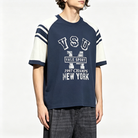 T-shirt rétro pour homme, imprimé Champs 1997, manches raglan, style vintage, streetwear sportif, t-shirt décontracté à manches courtes pour homme