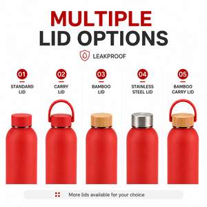 Gourde isotherme réutilisable en acier inoxydable avec logo personnalisé, 500 ml et 750 ml, anti-fuite, pour le voyage, le sport et la boisson - Product Image 4