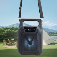 Speaker Nirkabel Portabel GTS-1767 Terlaris di Afrika, Bertenaga Surya Ganda, Radio Darurat 4-Inci, RGB Plastik