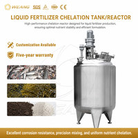 Réacteur en acier inoxydable 1000L, cuve de dispersion automatique haute vitesse pour la chélation d'engrais liquides