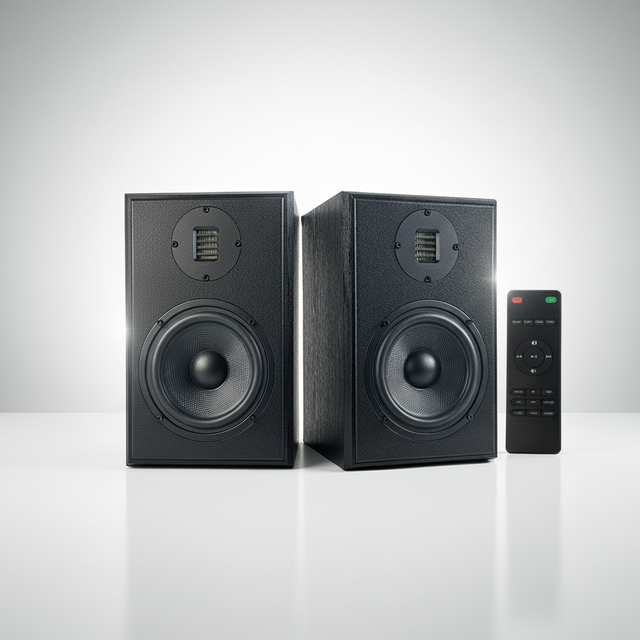 Home 2.0 Active Hi-Fi Bookshelf Speakers Living Room Stereo Sound Speaker System with BT, USB, RAC Function TPA3221 Amplifier