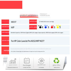 Cartucho de Tóner Ibest Compatible con <span class=keywords><strong>HP</strong></span> CF400A <span class=keywords><strong>277dw</strong></span> para M252n/M277n/HP252n/201a, 1000g, Tóner Completo - Product Image 3