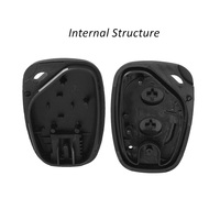Coque de Clé Télécommande sans Boutons pour Voitures Vauxhall Opel Movano Vivaro Renault Trafic Kangoo Nissan Primastar, sans Lame