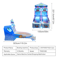 Machine d'arcade de bowling pour enfants à monnayeur, 2 joueurs, jeu de rédemption de tickets