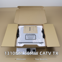 Modulasi Langsung Efisiensi Tinggi 1310nm/1550nm 20mw CATV DFB Laser Desain Modular Catu Daya Ganda Pemancar Serat Optik