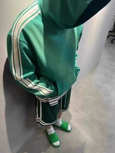 OEM Wholesale High Quality <b>Men's</b> Striped Hoodies Heavyweight Design <b>Men</b> Acid Wash Distressed <b>Hoodie</b> for <b>Men</b> - Product Image 3